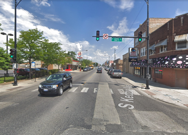 The intersection of 65th Street and Kedzie Avenue. Image: Google Maps