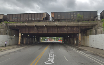 The viaduct where the driver struck Dandridge Image: Google Maps