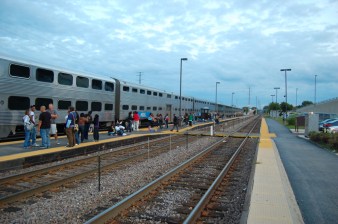 Waiting for a Metra Union Pacific-North Line train at Waukegan, IL. Photo: Eric Allix Rogers