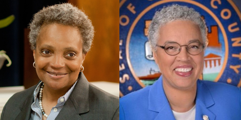 Lori Lightfoot and Toni Preckwinkle.
