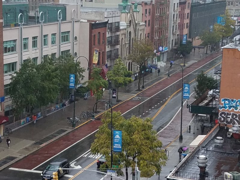 New York's nearly car-free, camera-enforced 14th Street Busway. Why isn't Chicago doing bold projects like this right now? Photo: David Dartley
