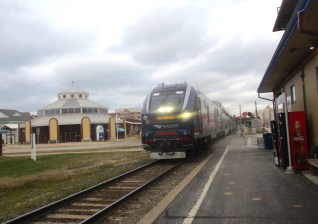 A Pere Marquette train, funded by the state of Michigan, arrive in St. Jospeph. Photo: Igor Studenkov