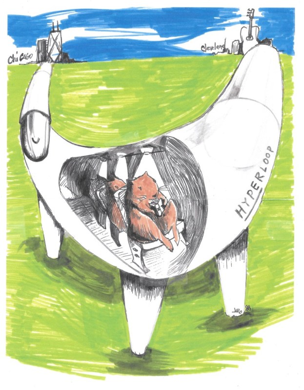 An ultra-realistic rendering of the Cleveland-Chicago Hyperloop. Image: Jonathan Roth