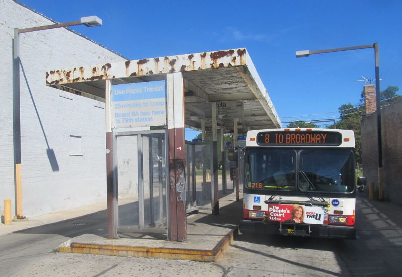 The 79th and Halsted bus terminal. Photo: Jeff Zoline