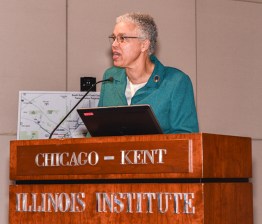 Preckwinkle at the Active Trans meeting. Photo: Active Trans