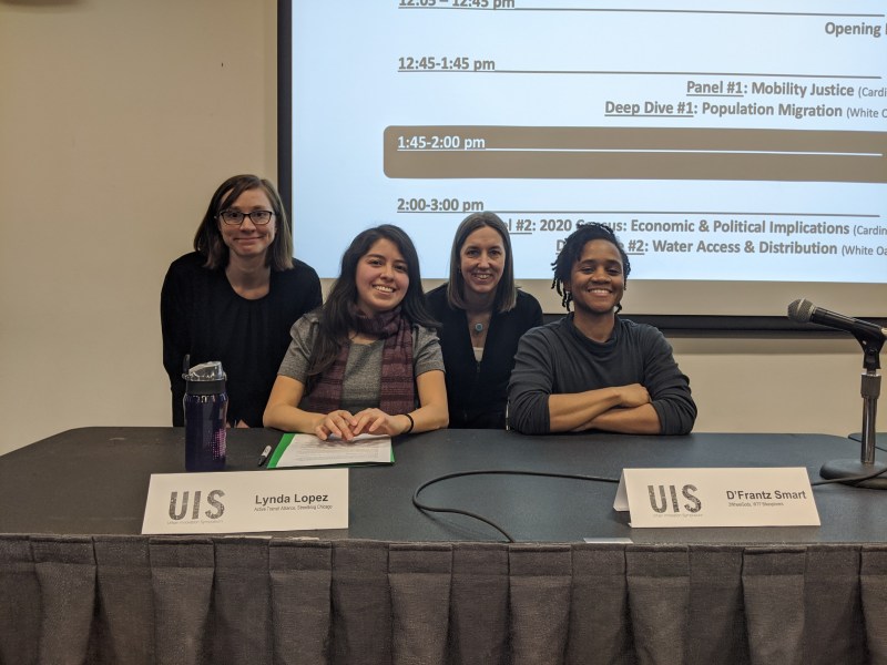 Panel members from left to right: Kate Lowe, Ph.D, Lynda Lopez, Stacey Meekins, and D'Franz Smart