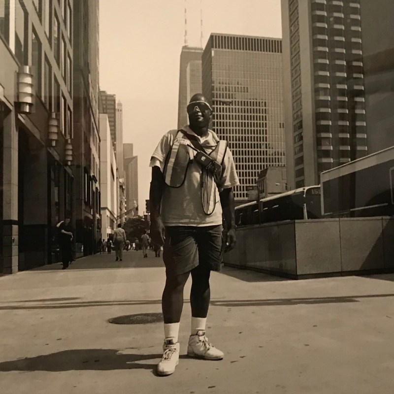 A courier on Michigan Avenue in the mid-Nineties. Photo: Dean La Prairie