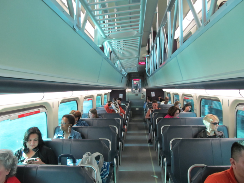 Metra's current bi-level railcar design. Photo: Jeff Zoline