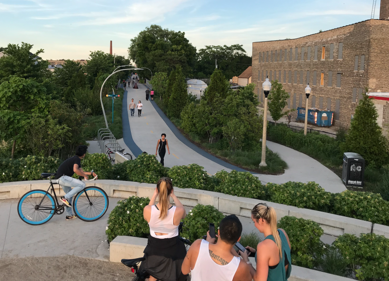 The western end of the Bloomingdale Trail. Photo: John Greenfield