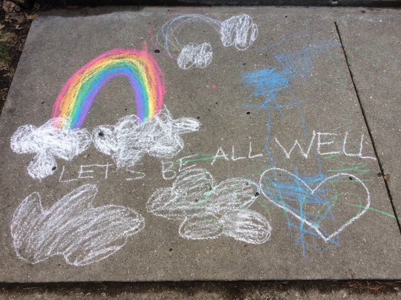 North Center sidewalk chalk drawing. Photo: Kirsten Lambert