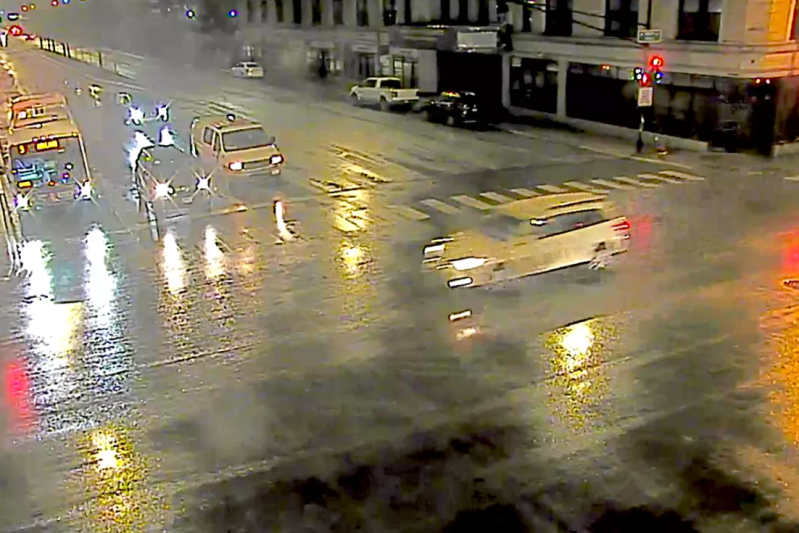 A surveillance image of the suspect's car. Image: CPD