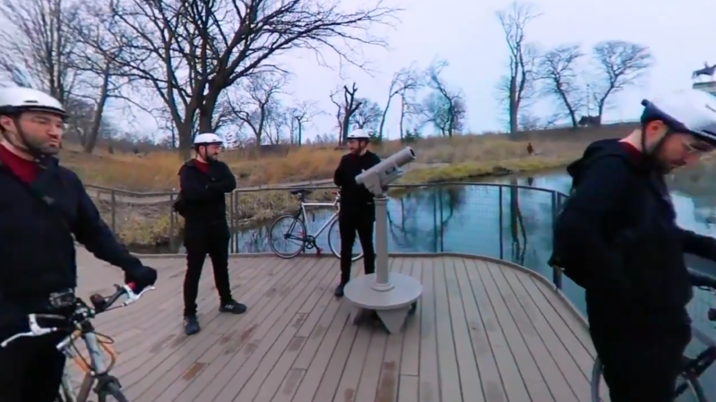 Before you yell at videographer Mark Creasy for going on a group ride during the pandemic, note that he was the only participant. Image: Mark Creasy