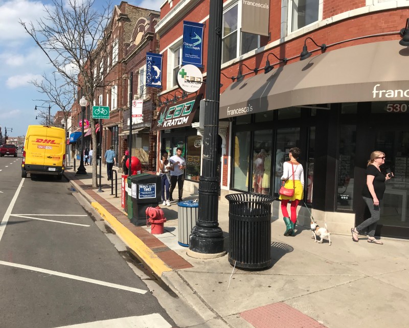 Clark Street and Berwyn Avenue in Andersonville. Photo: John Greenfield