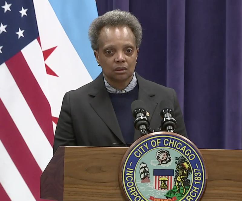 Lightfoot at today's press conference.