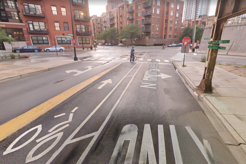 The one-block stretch of Milwaukee avenue between Lake and Fulton streets. Image: Google Maps