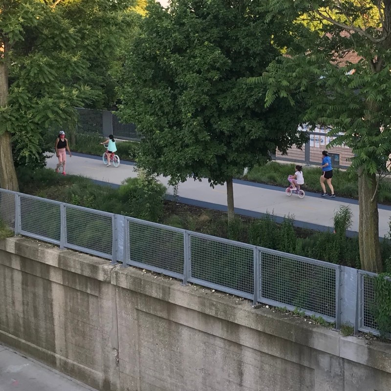 Although the Bloomingdale Trail isn't open yet, people are already using it. Photo: Ariel Parella-Aurelli