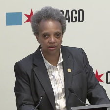 Lightfoot at today's press conference.