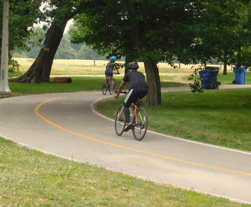 Cyclists near Montrose Avenue. Photo: Imelda March
