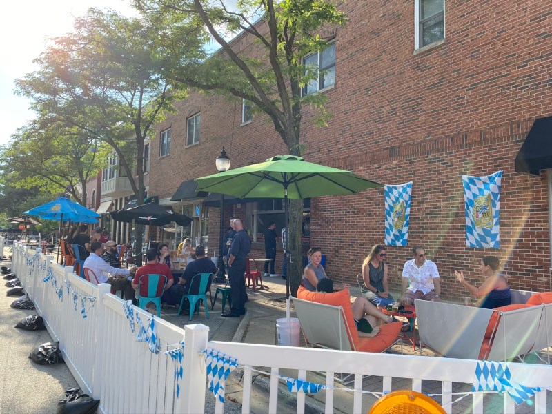 On-street dining in Arlington Heights. Photo: Amber Drea
