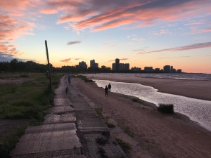 Sunset at Montrose Beach. Photo: John Greenfield