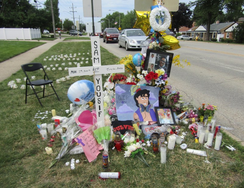 Memorial to Sam Yousif at the crash site. Photo: Igor Studenkov
