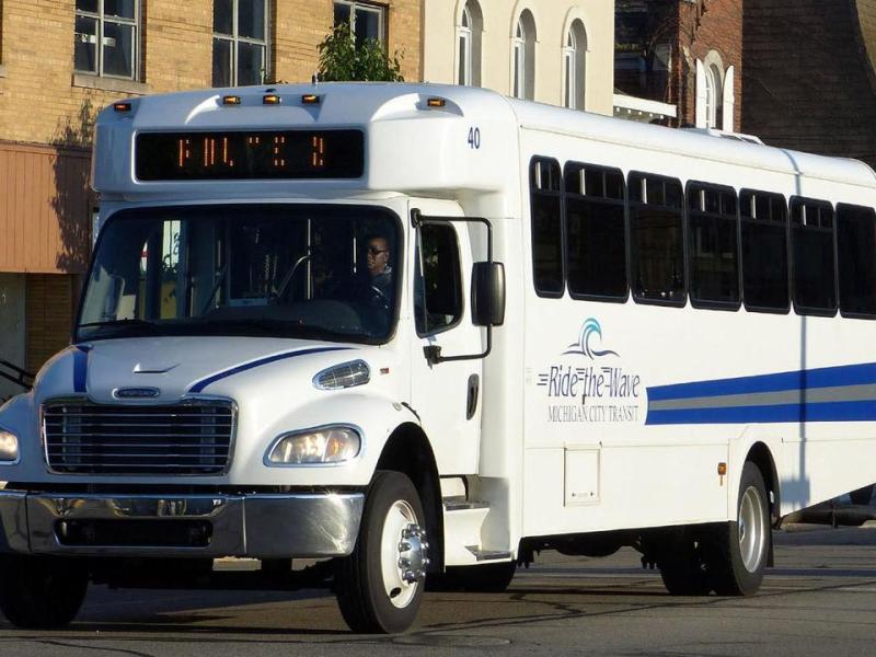 A Michigan City Transit bus.