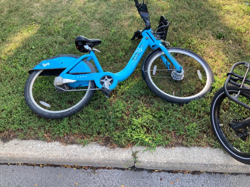 An abandoned Divvy on King Drive. Photo: Anne Alt