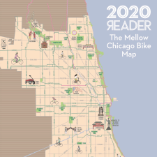 Detail from the poster version of the Mellow Chicago Bike Map. Illustration: Joe Mills