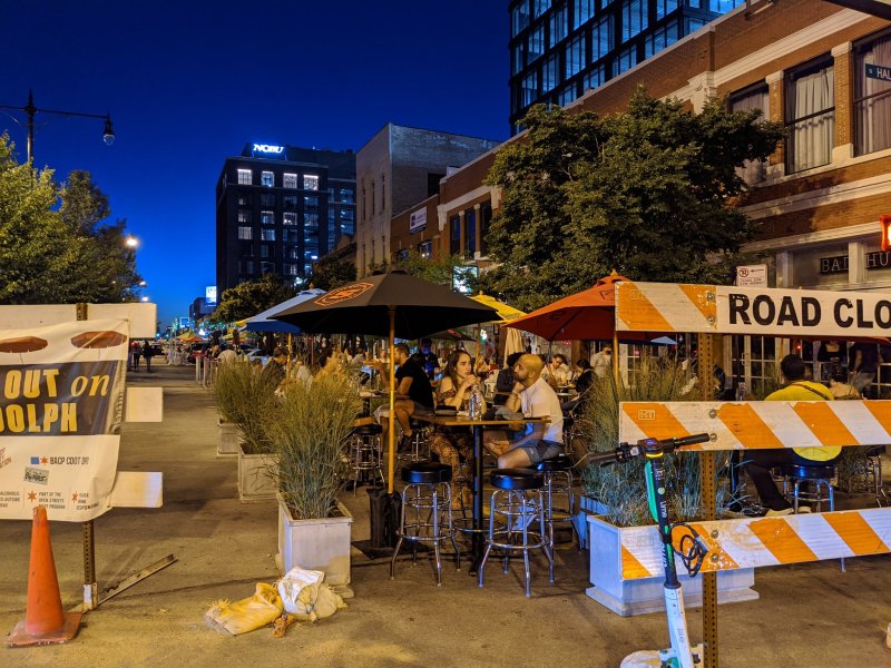 The Fulton MArket Cafe Street. Photo: Eric Allix Rogers
