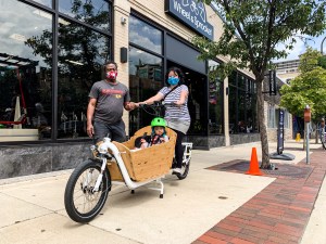 Christine and her family on New Bike Day. 
Photo Courtesy of Wheel & Sprocket