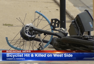 The electric Divvy bike from the fatal crash. Image: ABC Chicago