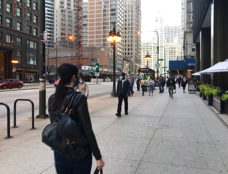 Michigan Avenue yesterday. Photo: John Greenfield