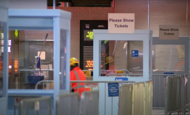 The new ticket verification booths. Image: WGN News