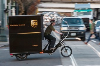 A UPS cargo bike.
