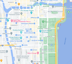 What if drivers had to pay a small fee to enter the loop, and we reinvested that money in transit? Image: Google Maps