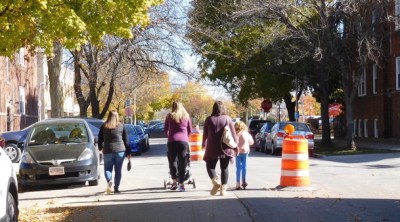 Residents stroll on Grace Street towards California Park. Photo: Imelda March