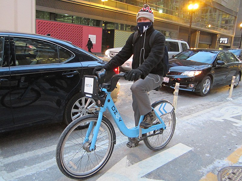 Cycling is a great way to maintain physical and mental health during the colder months, and it's easier than it looks. Photo: John Greenfield