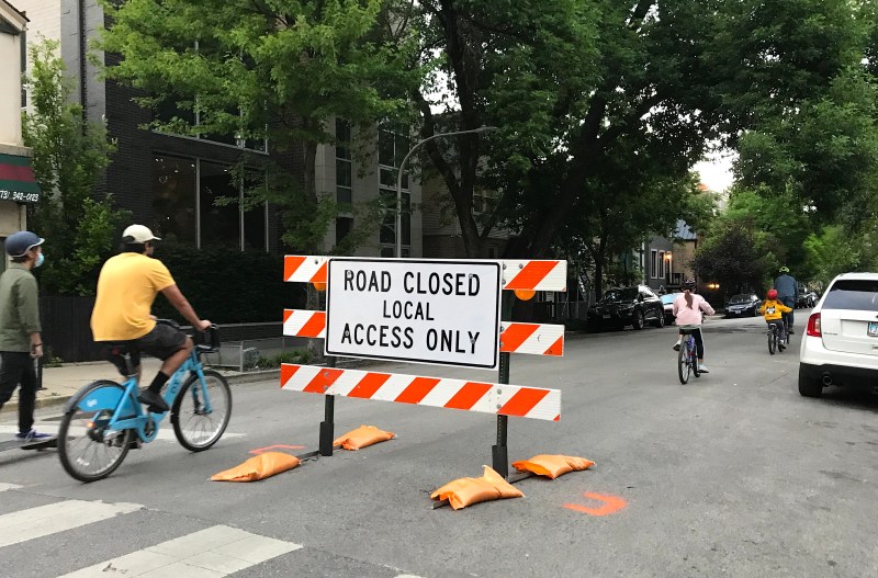 The Bloomingdale Trail alternative route Slow Street in Bucktown. Photo: John Greenfield