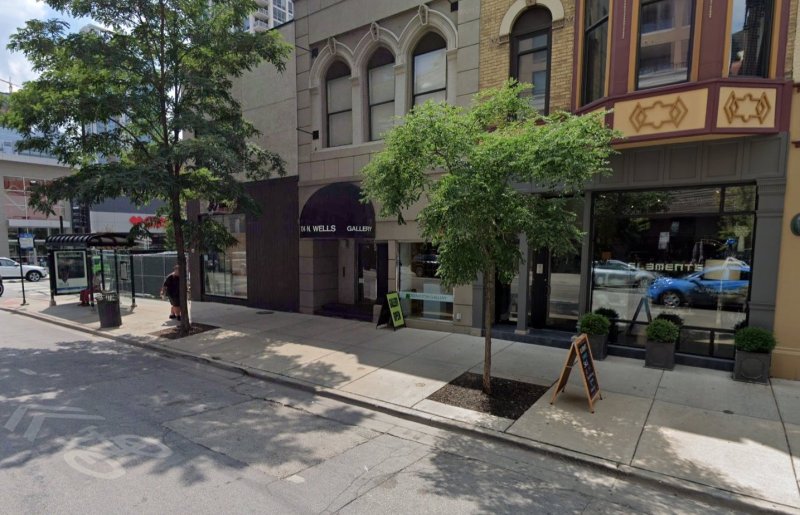 Elements gift shop, located next to a bus stop and a bikeway, and a four-minute walk from the 'L'. Image: Google Maps