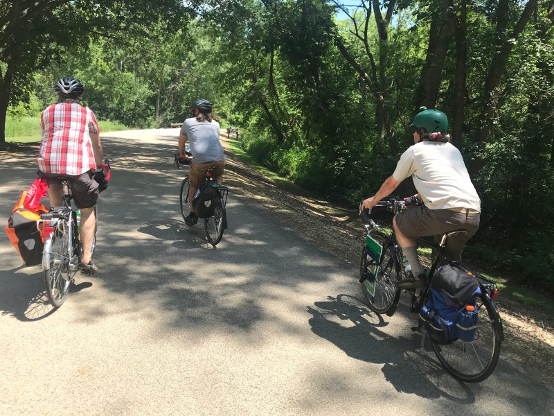 Biking in Castle Rock State Park in Oregon, Illinois, in the Northwest RAT region. Photo: John Greenfield