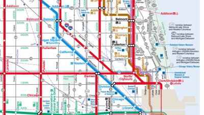 This map of an overgrown Red Line is supposed to be comical, but in reality it would be awesome. Image: The Chicago Genius