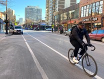 One of many photos of people biking on Clark Street I took this afternoon. Photo: John Greenfield