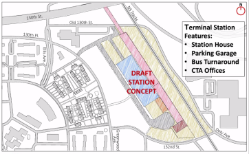 Possible layout of the new station.