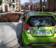 Drivers parked against the bump-out last year.