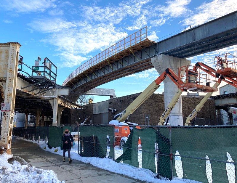 The flyover, looking south from Clark and Roscoe streets. Photo: John Greenfield
