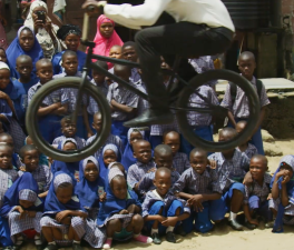 A still from a Bicycle Film Festival short about the first BMX crew in Nigeria.
