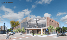 Rendering of the supermarket proposal.