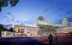 Rendering of the east view of the station.