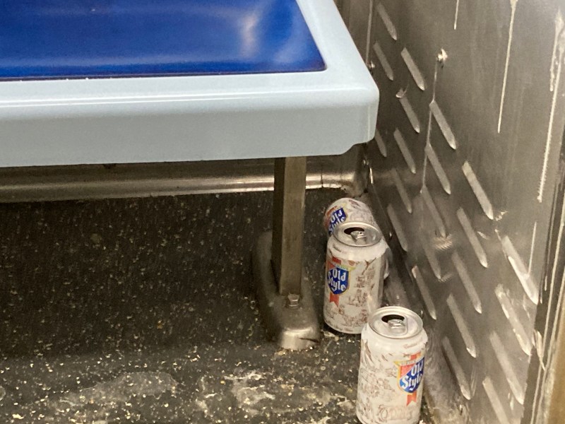Litter on the Red Line last month. Photo: John Greenfield