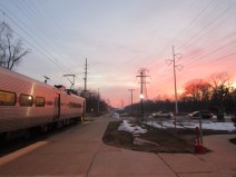 Chicago-bound South Shore Line station in Beverly Shores, one of the sections where South Shore Line would put in a second track as part of the double-tracking project.